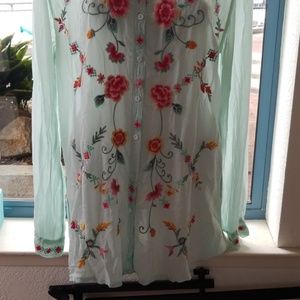 Beautiful Johnny Was Embroidered Blouse